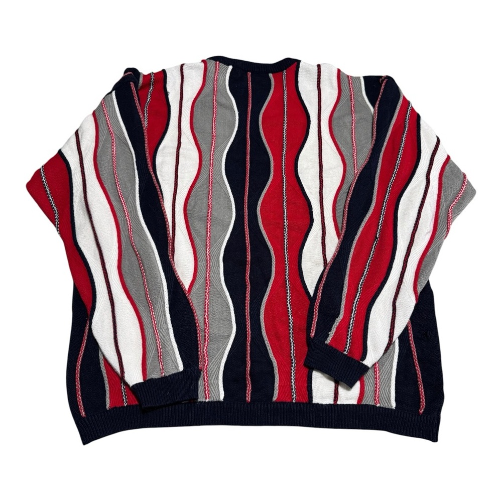 Delf Sweater‎ 3D Knit Coogi Style Multicolor Acrylic Sweater Adult 2XL - Picture 4 of 7